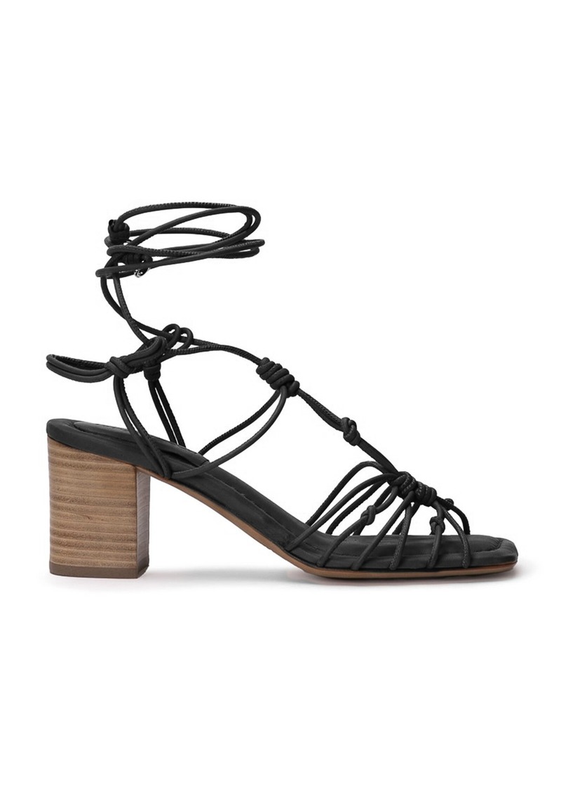 Ulla Johnson - Leyna Knotted Leather Sandals - Black - IT 39 - Moda Operandi
