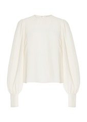 Ulla Johnson - Lilliana Balloon-Sleeve Crepe Top - White - US 6 - Moda Operandi