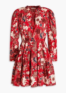 Ulla Johnson - Liv floral-print cotton-blend mini dress - Red - US 0
