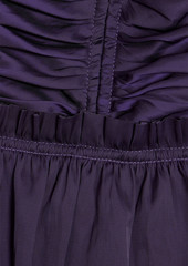 Ulla Johnson - Lucette tiered satin mini dress - Purple - US 0