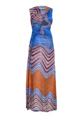 Ulla Johnson - Natalia Ruched Tencel Maxi Dress - Print - L - Moda Operandi