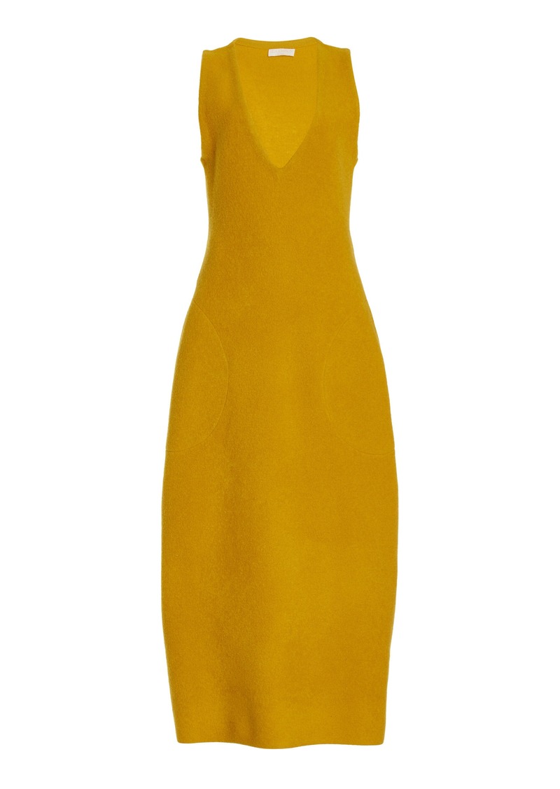 Ulla Johnson - Nevina Curved-Seam Merino Wool Knit Maxi Dress - Yellow - M - Moda Operandi