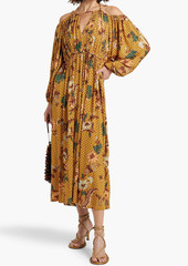 Ulla Johnson - Noemi cold-shoulder printed stretch-jersey midi dress - Yellow - XS