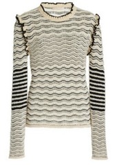 Ulla Johnson - Shirin Striped Cotton Knit Top - White - S - Moda Operandi