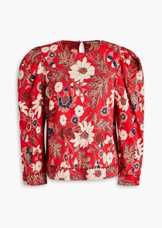 Ulla Johnson - Terese floral-print cotton-blend blouse - Red - US 2