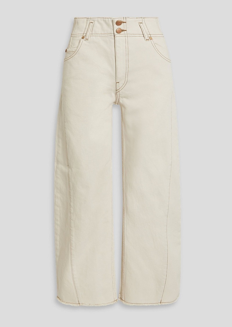 Ulla Johnson - Thea cropped high-rise straight-leg jeans - White - 27