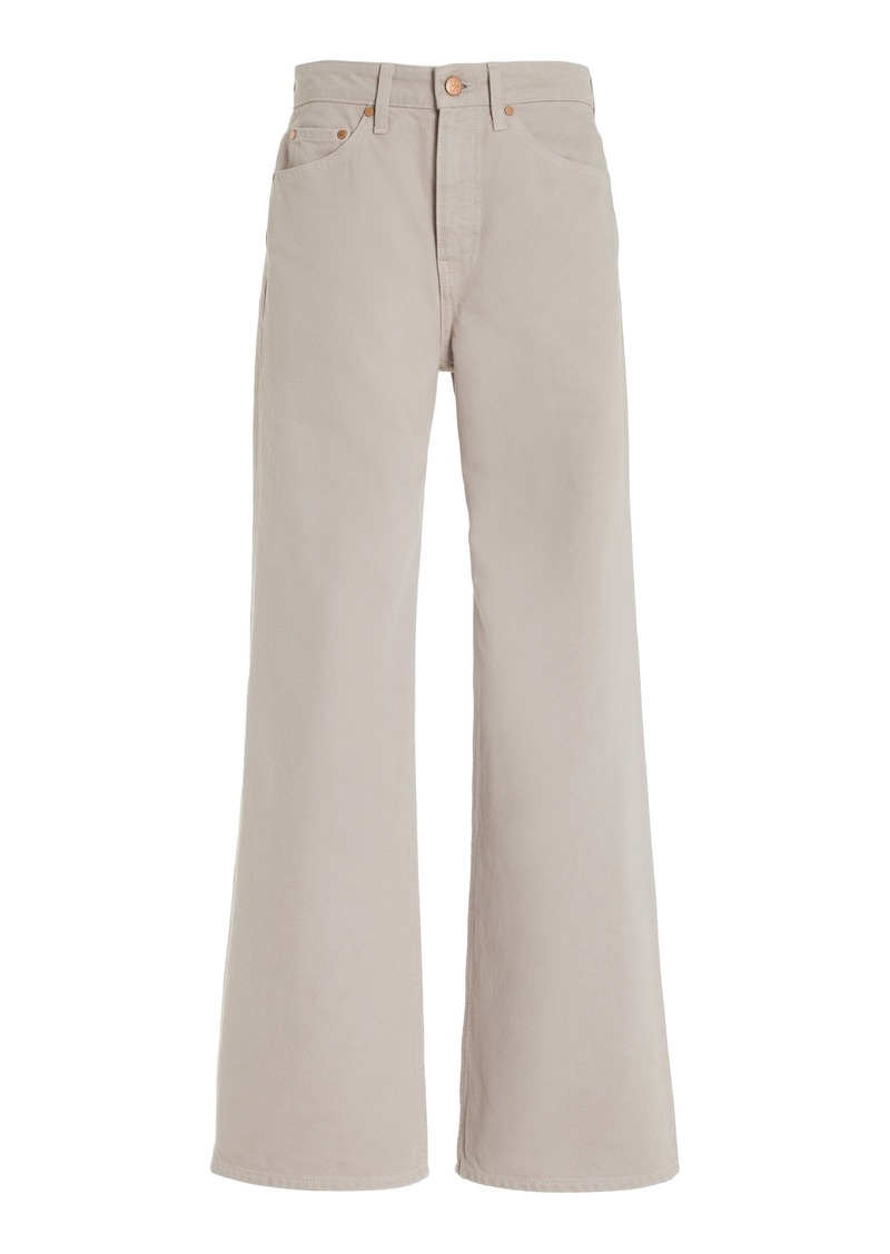 Ulla Johnson - Willow Rigid Mid-Rise Straight-Leg Jeans - Light Grey - 25 - Moda Operandi