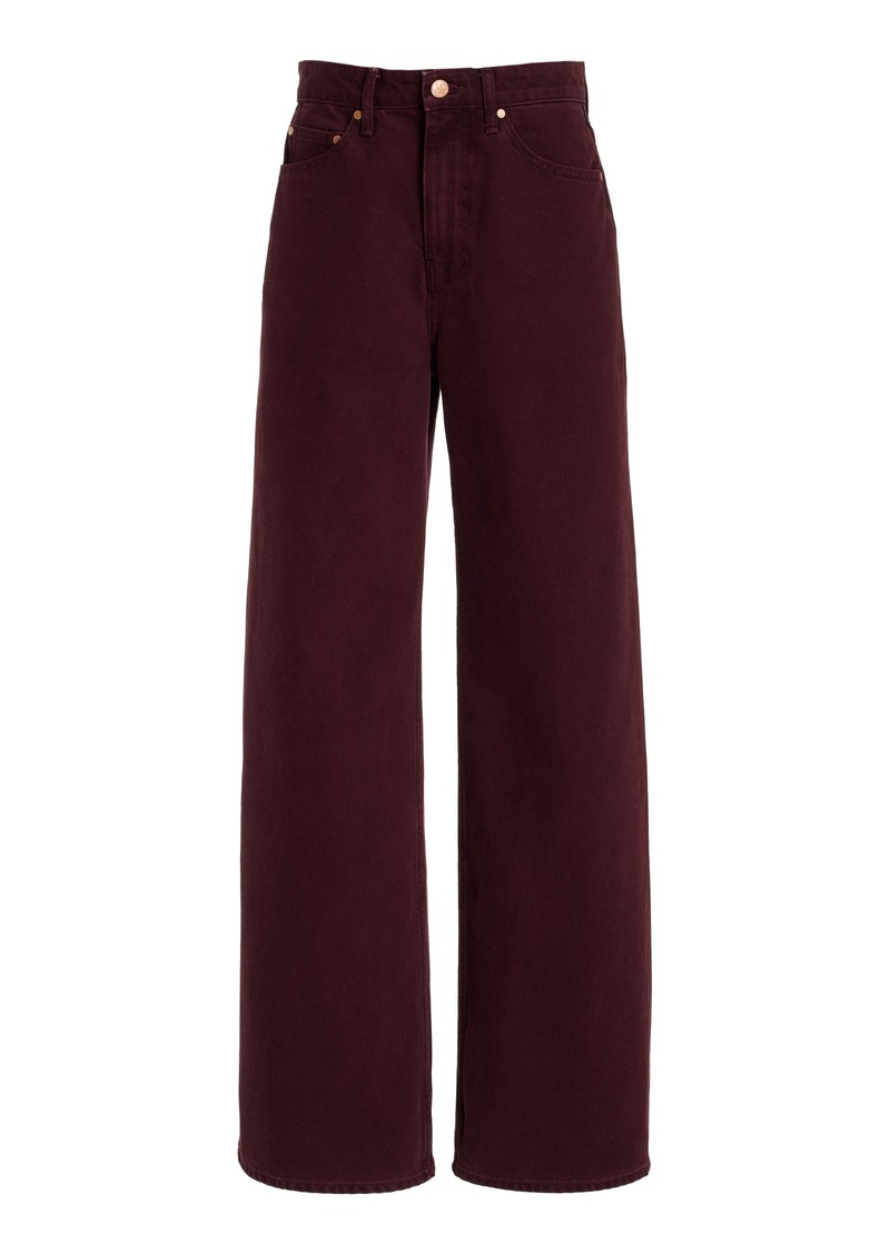 Ulla Johnson - Willow Rigid Wide-Leg Jeans - Burgundy - 28 - Moda Operandi