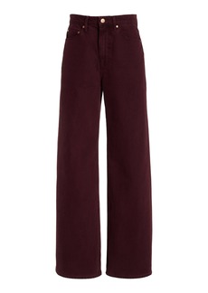 Ulla Johnson - Willow Rigid Wide-Leg Jeans - Burgundy - 29 - Moda Operandi