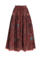 Ulla Johnson - Women's Lourdes Printed Cotton Midi Skirt - Print/animal - Moda Operandi