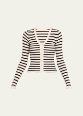 Ulla Johnson Aeris Striped Cashmere Cardigan