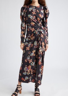 Ulla Johnson Amalie Floral Long Sleeve Silk Maxi Dress