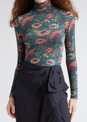 Ulla Johnson Aurelia Floral Print Turtleneck Top