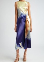 Ulla Johnson Cordelia Ruched Satin Midi Dress