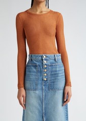 Ulla Johnson Diana Metallic Rib Top