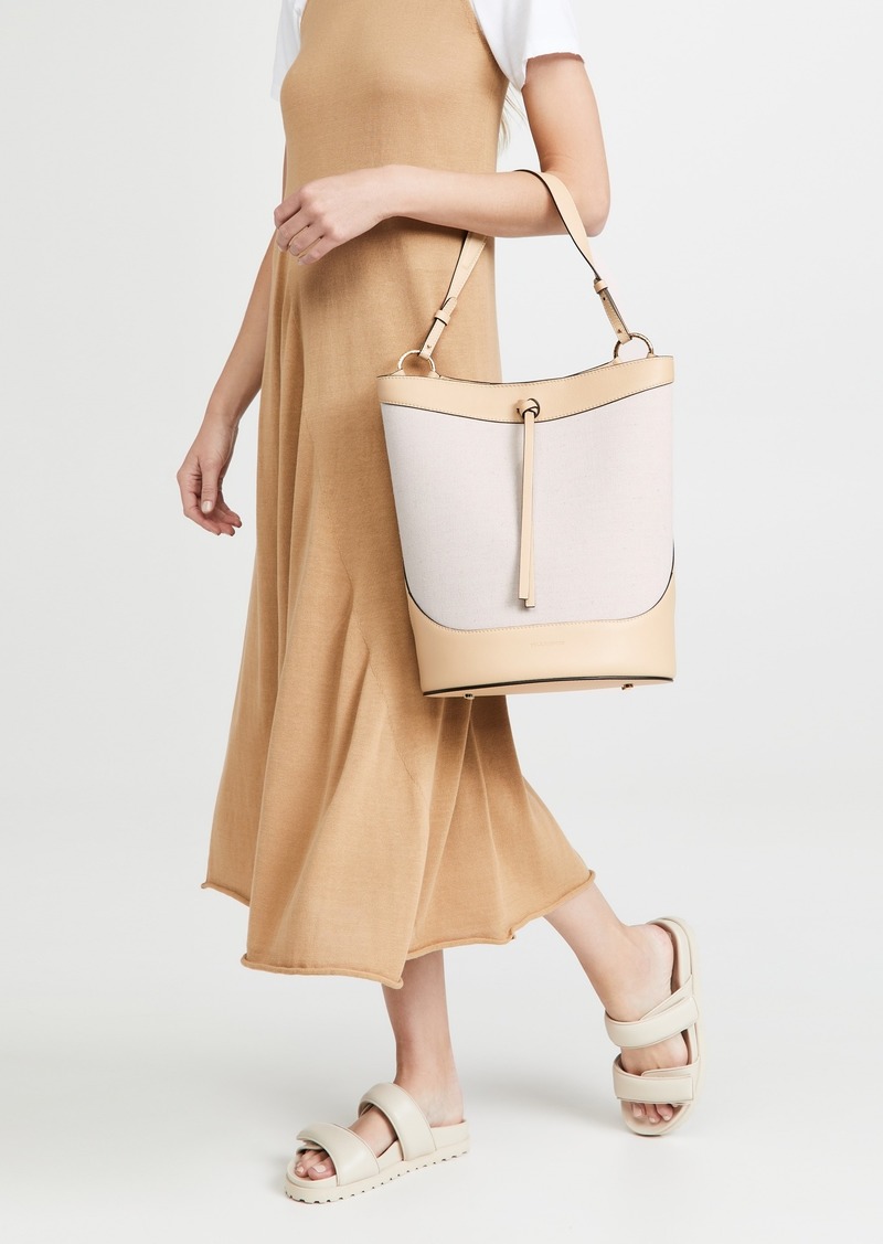 Esme leather bucket online bag