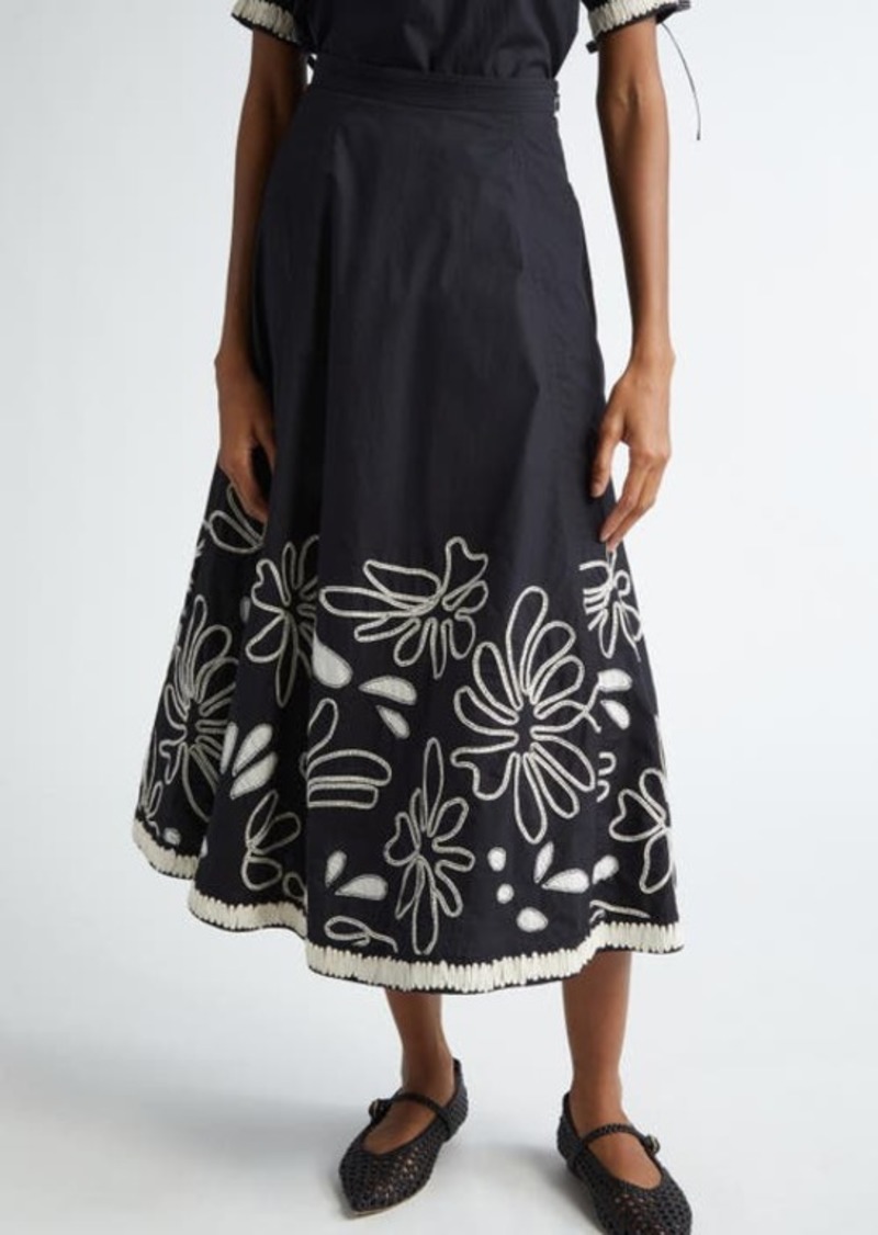Ulla Johnson Layla Floral Cotton Maxi Skirt
