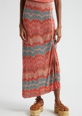 Ulla Johnson Leilani Chevron Metallic Sweater Skirt