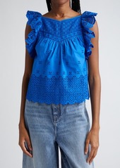 Ulla Johnson Leona Cotton Eyelet Top