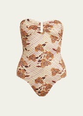 Ulla Johnson Monterey Bandeau One-Piece Swimsuit