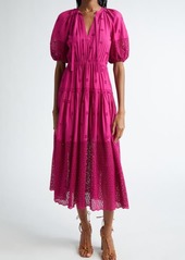 Ulla Johnson Nova Eyelet Puff Sleeve Dress