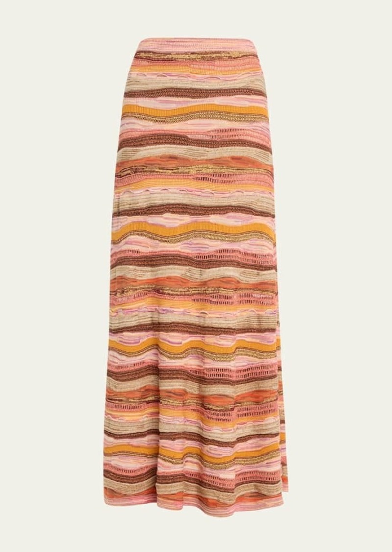 Ulla Johnson Rosen Multicolor Knit Maxi Skirt