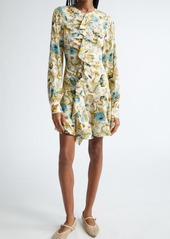 Ulla Johnson Salima Ruffle Long Sleeve Silk Minidress