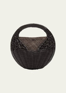 Ulla Johnson Sea Shell Straw Basket Top-Handle Bag