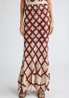 Ulla Johnson Summer Cotton Crochet Maxi Skirt