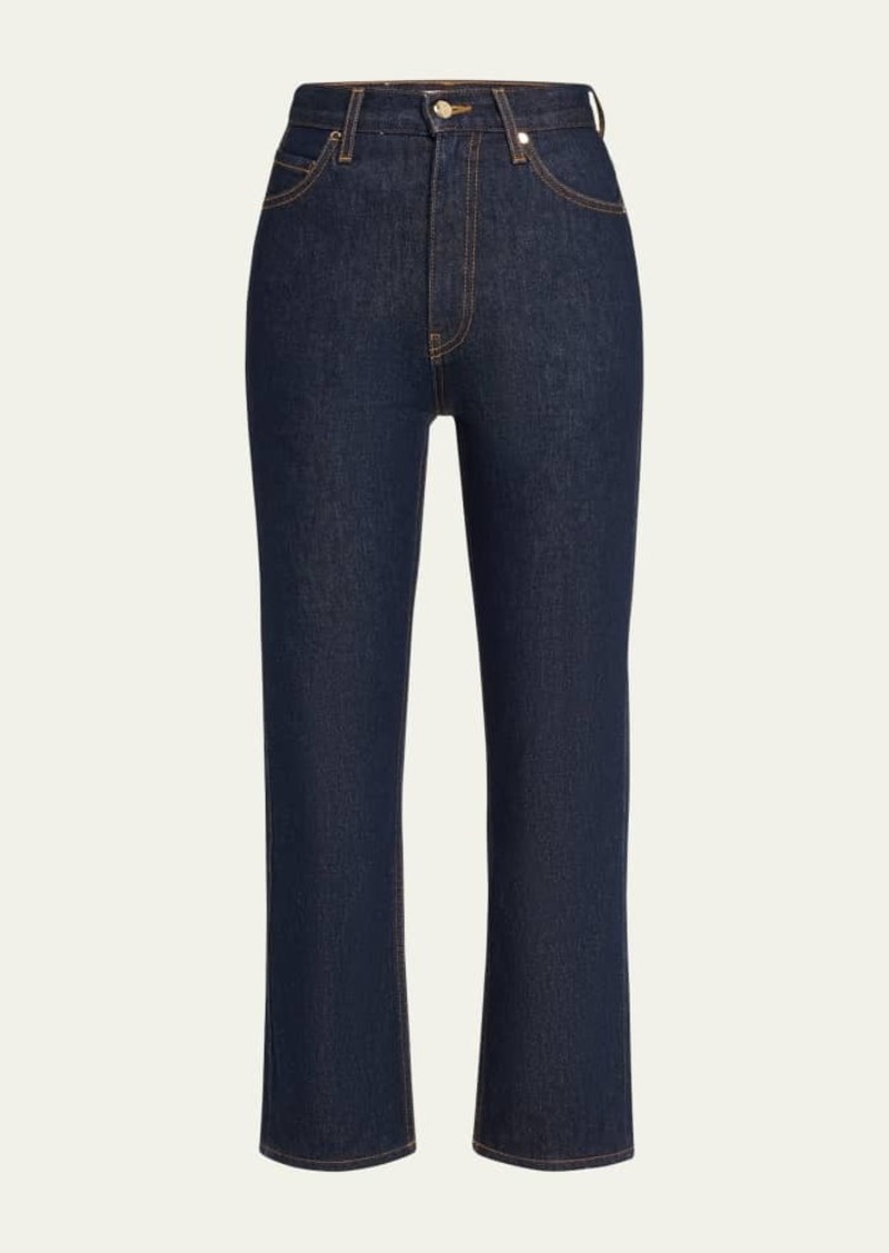 Ulla Johnson The Agnes Cropped Straight-Leg Denim Jeans