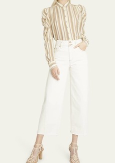 Ulla Johnson The Thea Cropped Wide-Leg Jeans