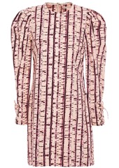 Ulla Johnson Woman Lace-up Printed Denim Mini Dress Blush