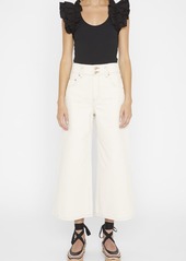 Ulla Johnson Yvette Wide-Leg Cropped Denim