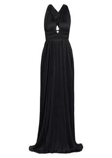 Ulla Johnson Veda Satin Plissé Gown