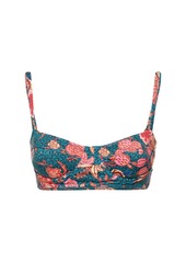 Ulla Johnson Zahara Printed Stretch Tech Bikini Top