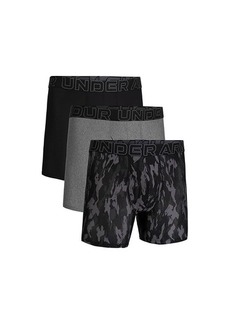 Under Armour 3-Pack Performance Tech Mesh Print 6” Boxer Briefs