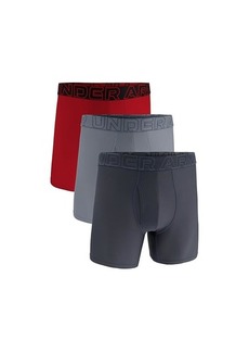 Under Armour 3-Pack Performance Tech Mesh Solid 6" Boxer Briefs