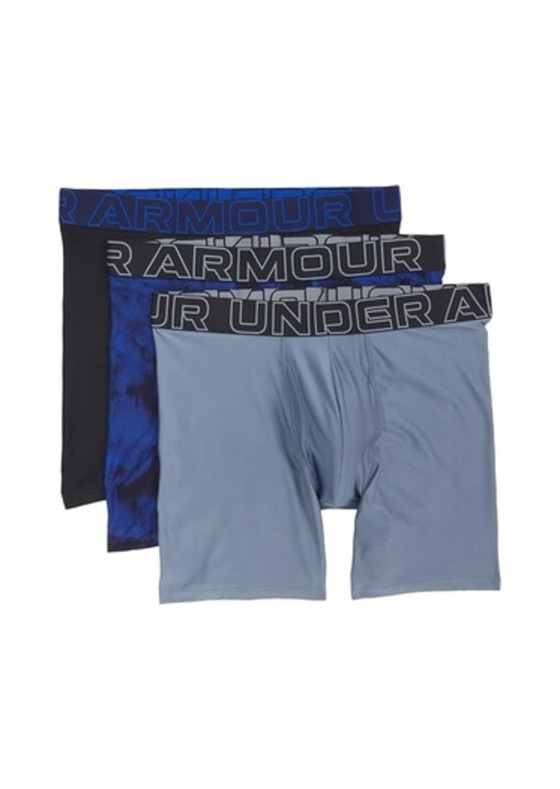 Under Armour 3-Pack Performance Tech Print 6” Boxer Briefs