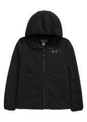 Under Armour Kids' Soft Shell Hooded Jacket in Black at Nordstrom