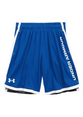 Under Armour Kids' UA Stunt 3.0 Performance Athletic Shorts in Tech Blue at Nordstrom