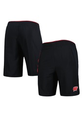 Men's Under Armour Black Wisconsin Badgers Woven Shorts - Black