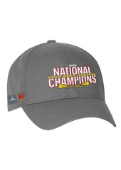 Men's Under Armour Charcoal Maryland Terrapins 2022 Ncaa Men's Lacrosse National Champions Twill Adjustable Hat