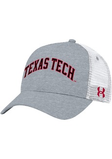 Men's Under Armour Gray Texas Tech Red Raiders 2023 Sideline Trucker Adjustable Hat - Gray