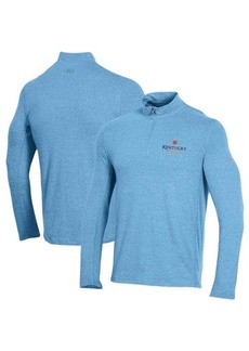 Men's Under Armour Heathered Light Blue Kentucky Derby Icon Logo Tri-Blend Quarter-Zip Sweatshirt at Nordstrom