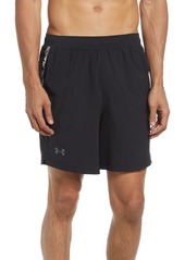 Under Armour Launch Run Pocket Performance Running Shorts in Black /White /Reflective at Nordstrom