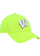 Men's Under Armour Neon Green Wisconsin Badgers Signal Call Performance Flex Hat - Neon Green