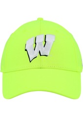 Men's Under Armour Neon Green Wisconsin Badgers Signal Call Performance Flex Hat - Neon Green