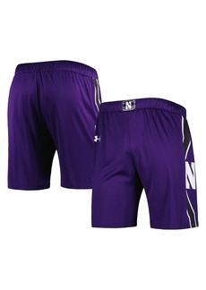 Men's Under Armour Purple Northwestern Wildcats Logo Replica Basketball Shorts - Purple