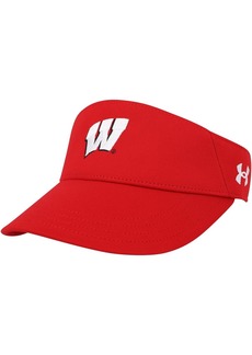 Men's Under Armour Red Wisconsin Badgers Blitzing Visor - Red