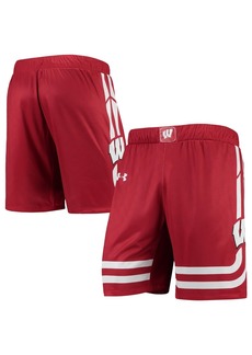 Men's Under Armour Red Wisconsin Badgers Replica Basketball Short - Red